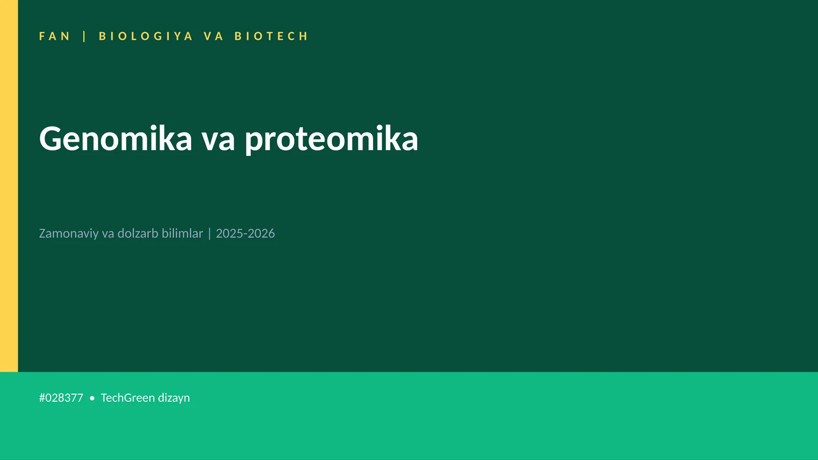 Genomika va proteomika