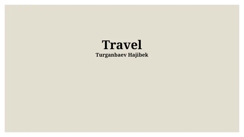Travel
