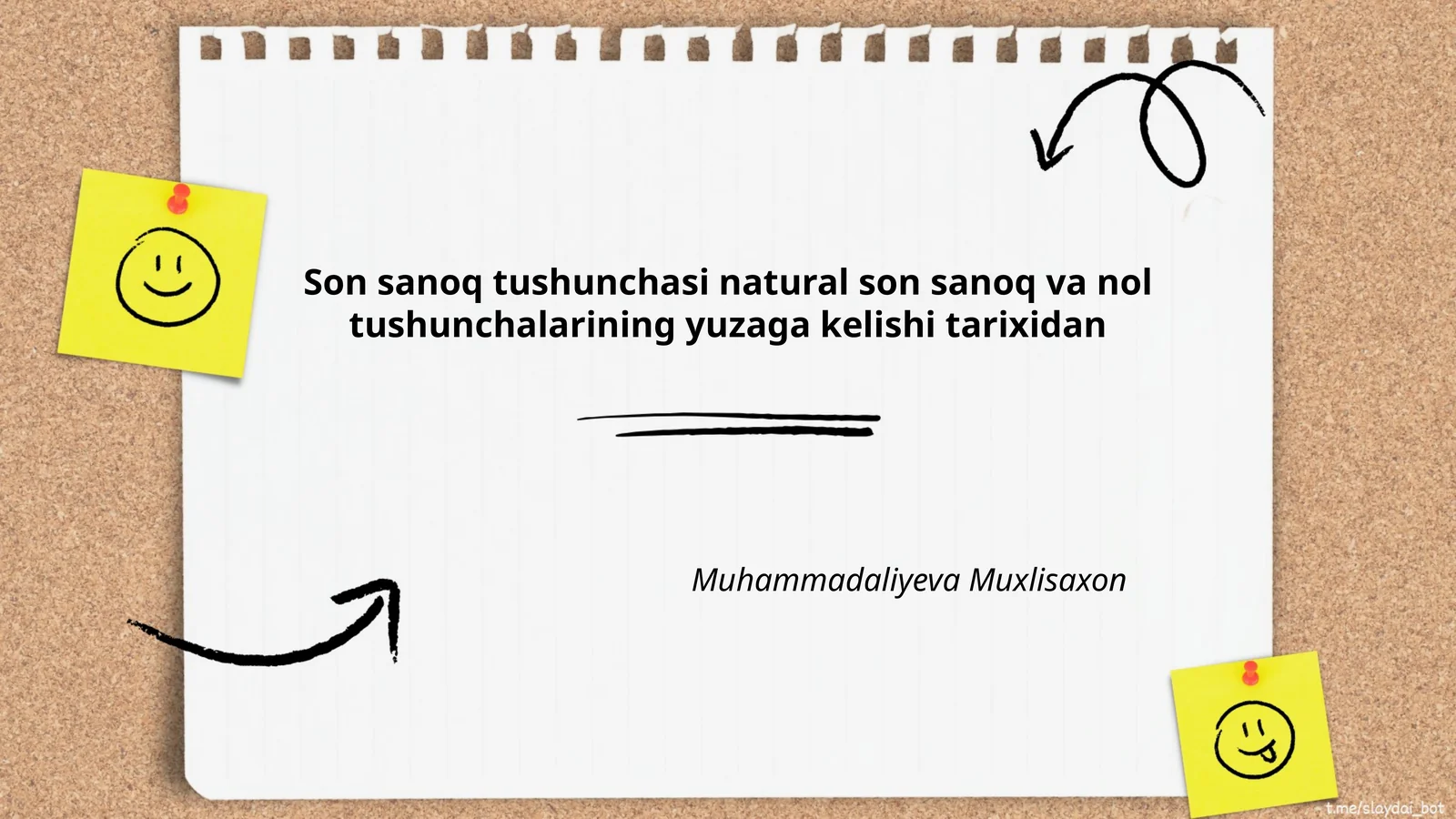 Natural Sonlarning Tarixi