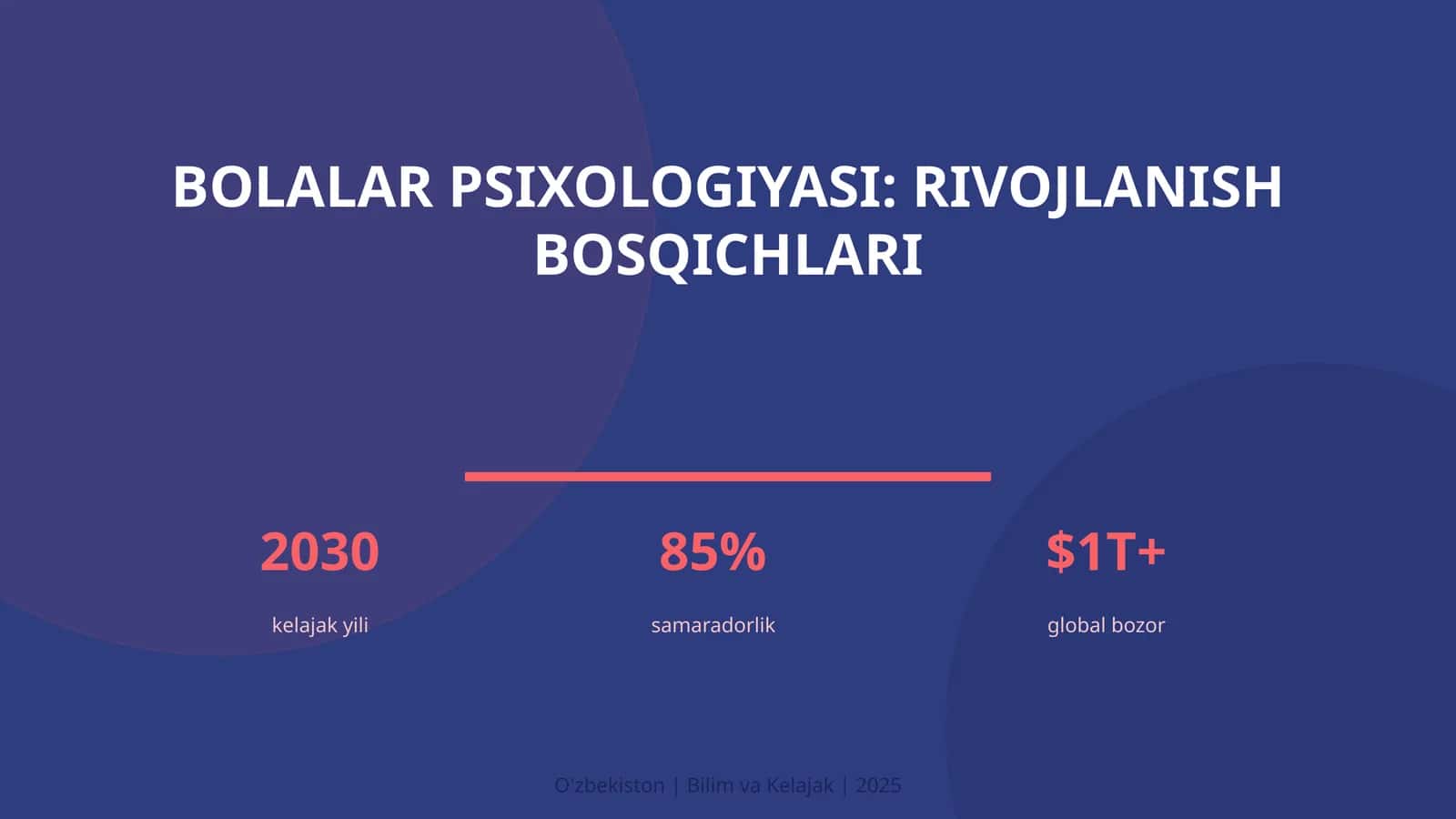 Bolalar psixologiyasi: rivojlanish bosqichlari