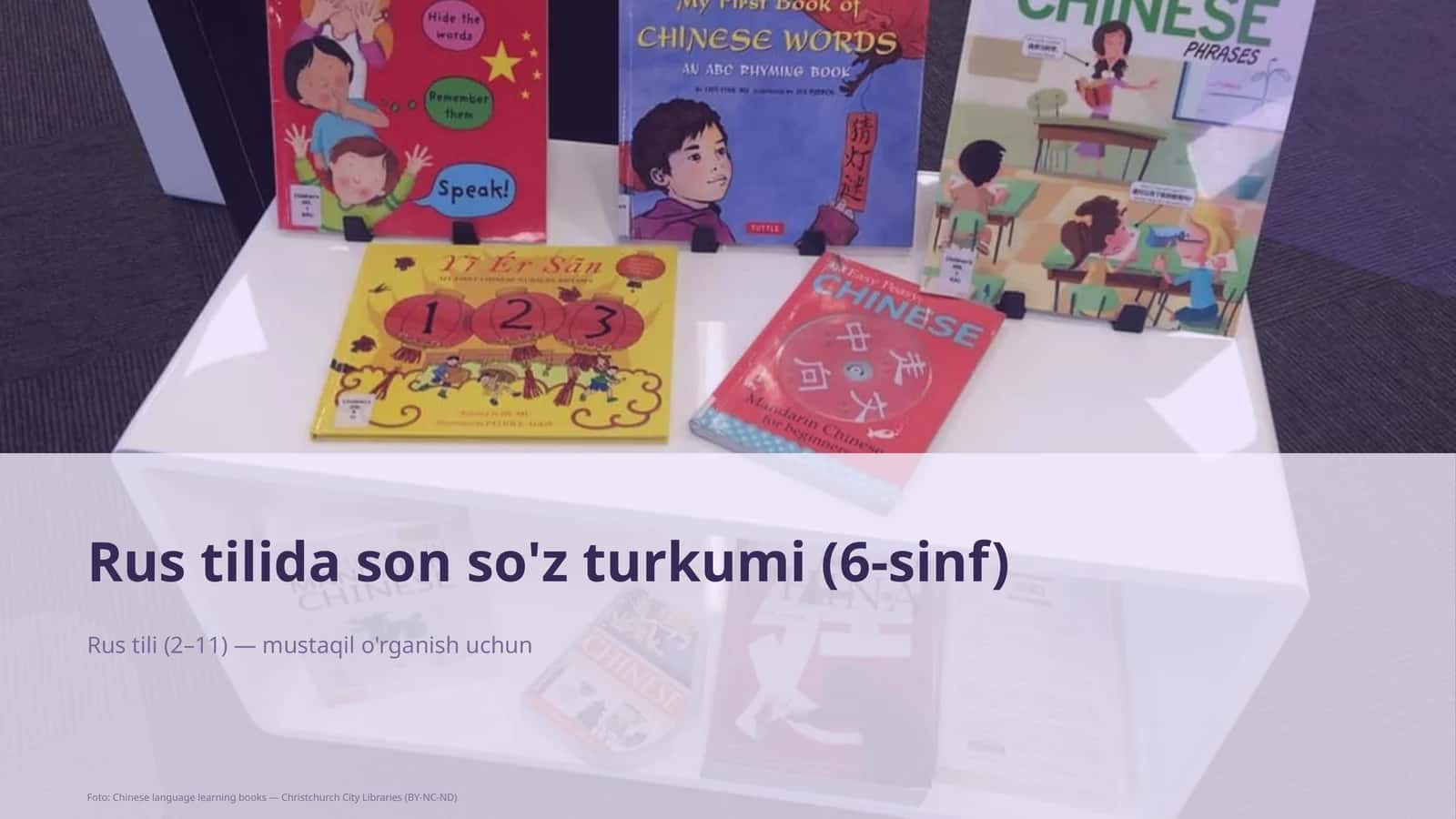 Rus tilida son so'z turkumi (6-sinf)