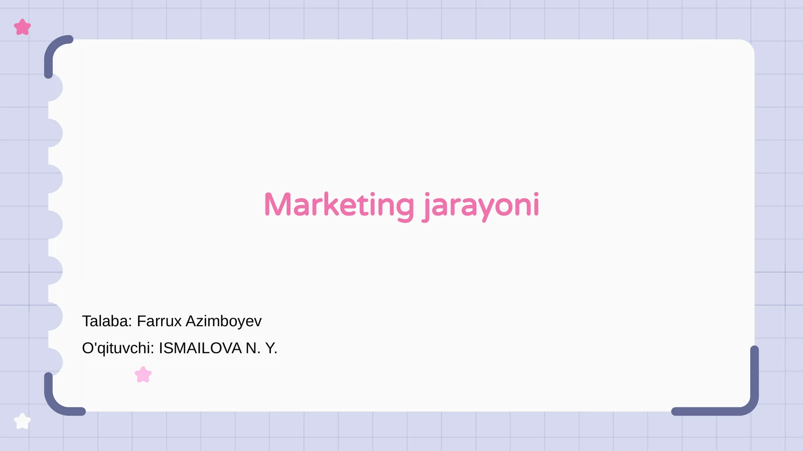 Marketing jarayoni