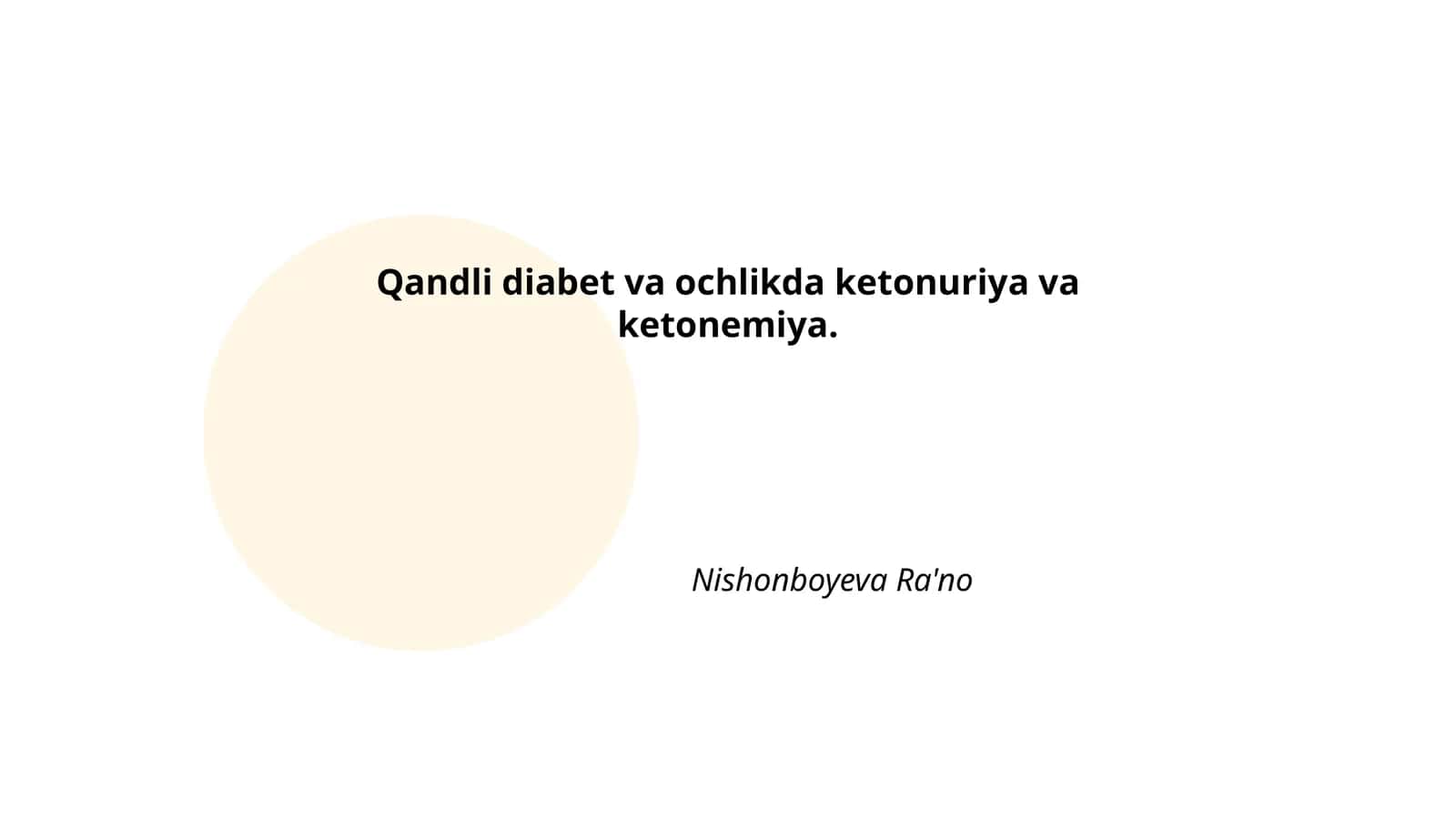 Qandli diabet va ochlikda ketonuriya va ketonemiya
