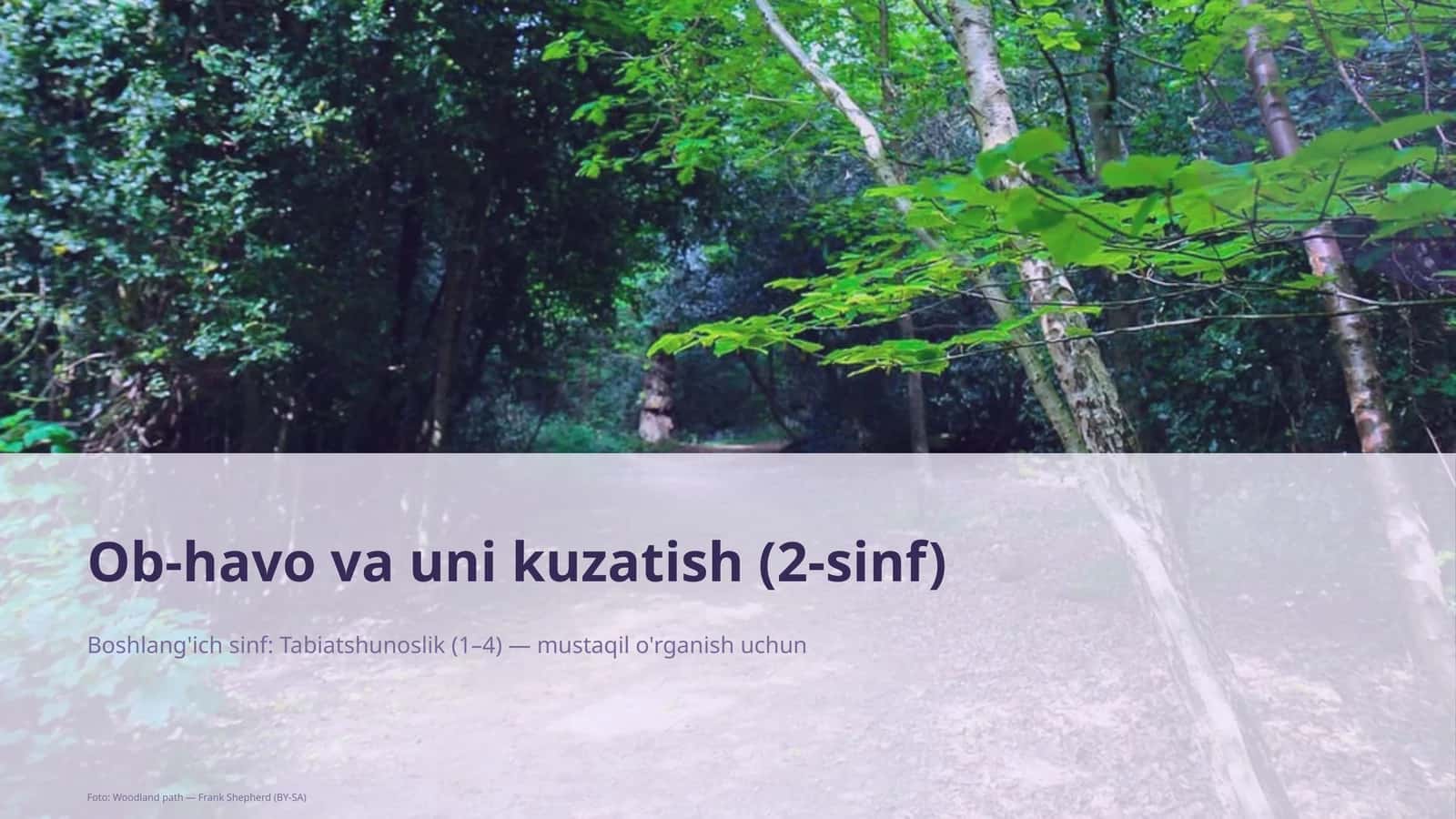 Ob-havo va uni kuzatish (2-sinf)