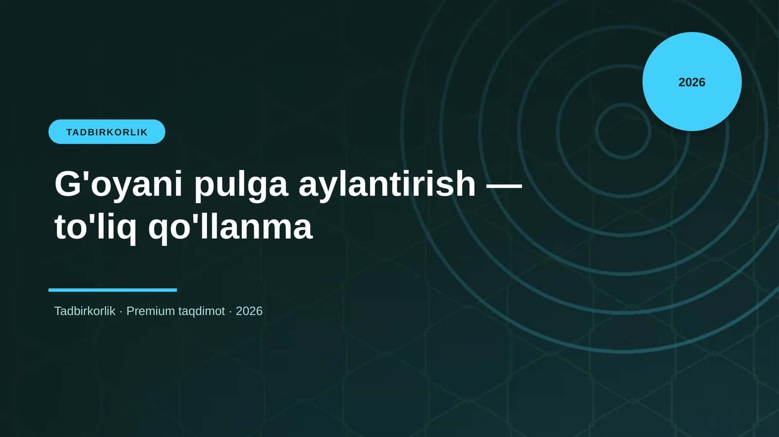 G'oyani pulga aylantirish — to'liq qo'llanma