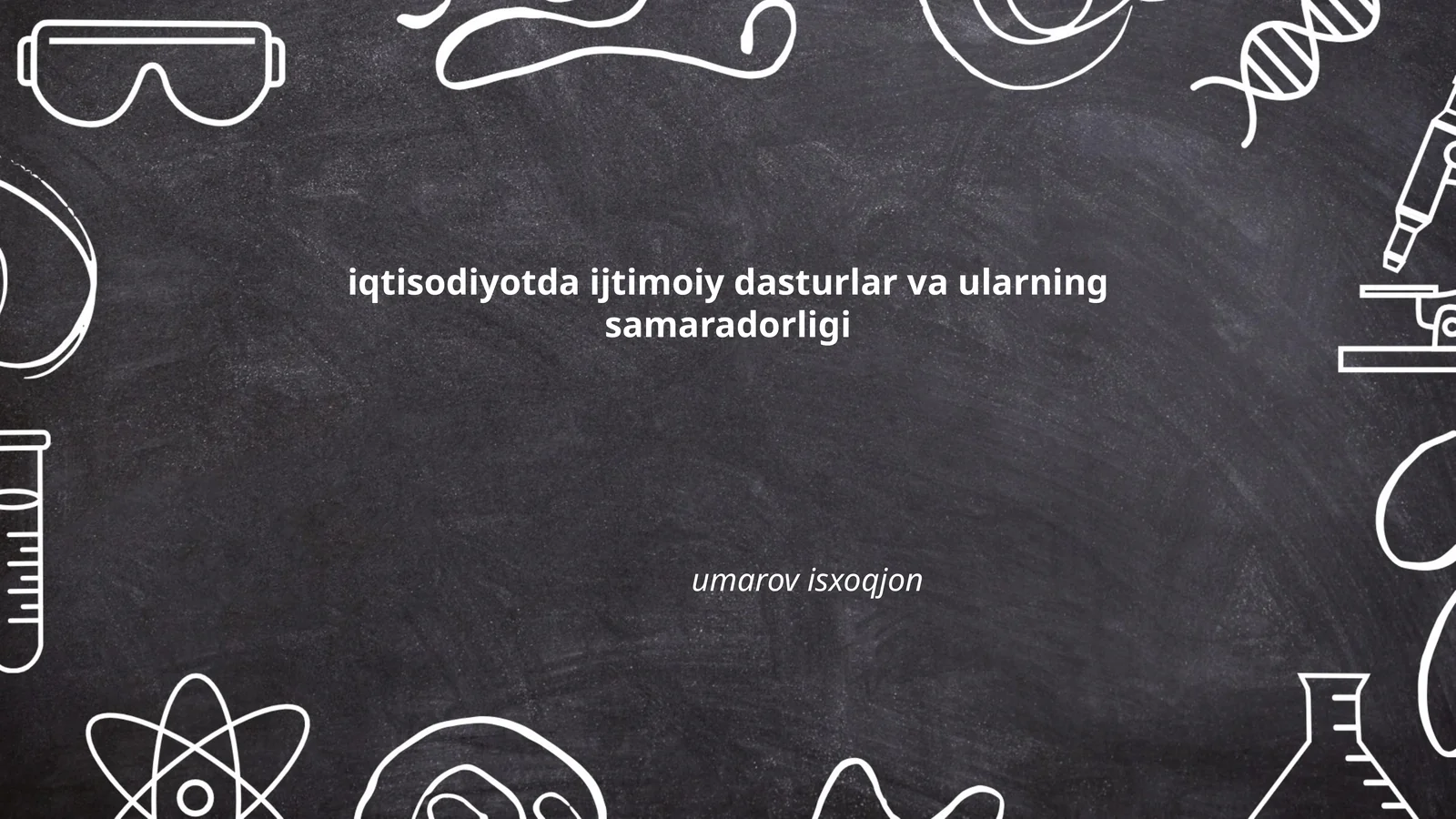 Ijtimoiy dasturlar iqtisodiy o'sishga ta'siri va samaradorligini baholash metodlari