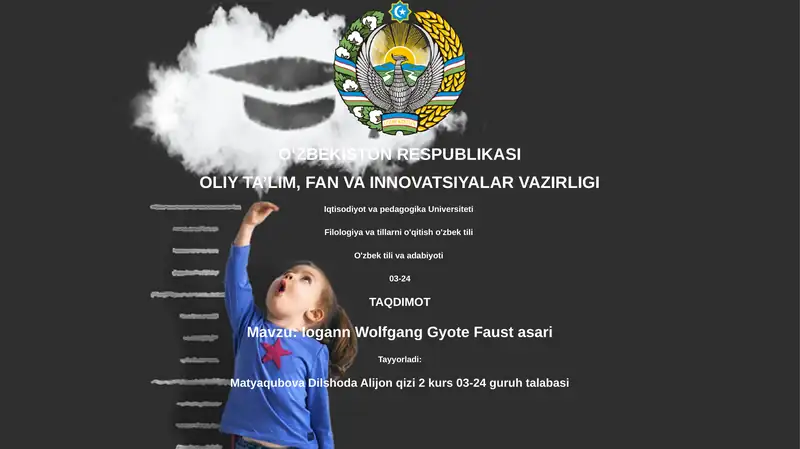 Iogann Wolfgang Gyote Faust asari