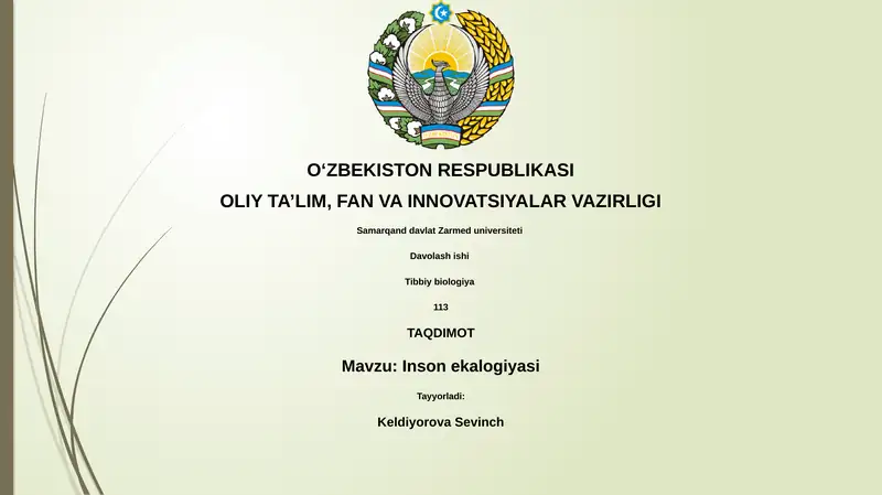 Inson ekologiyasi