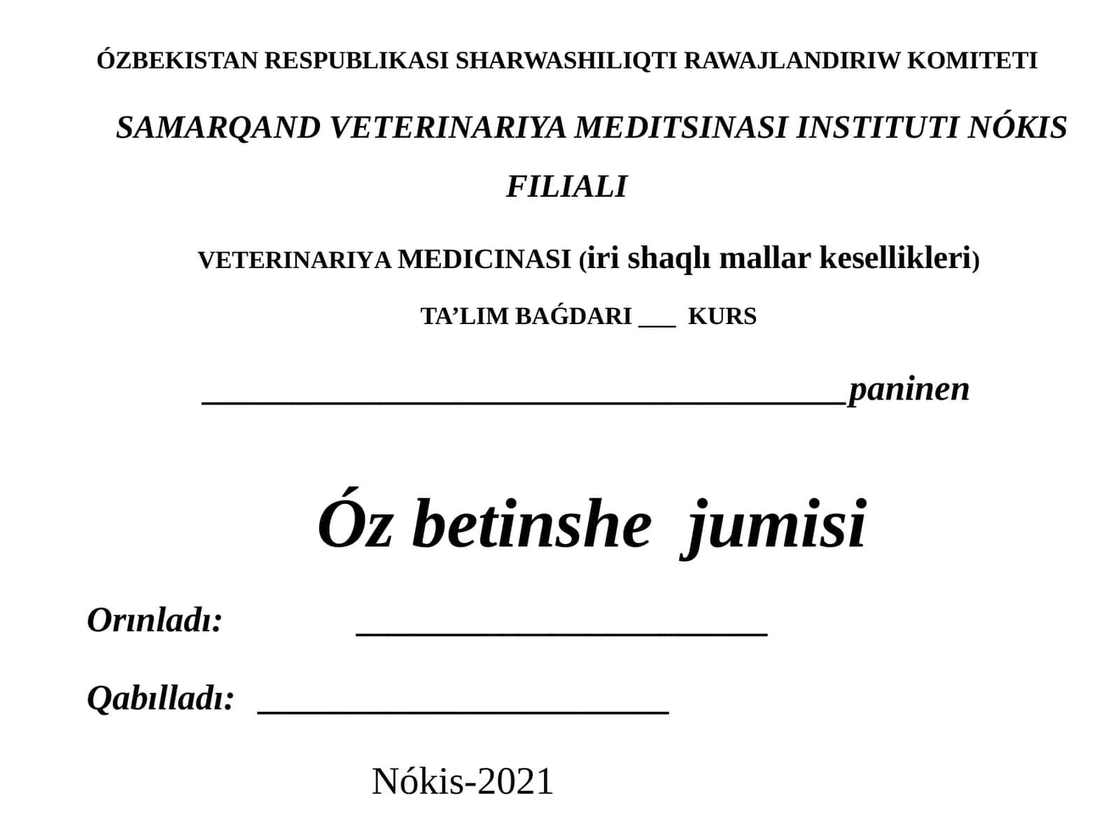 VETERINARIYAMEDICINASI(iri shaqlı mallar kesellikleri)