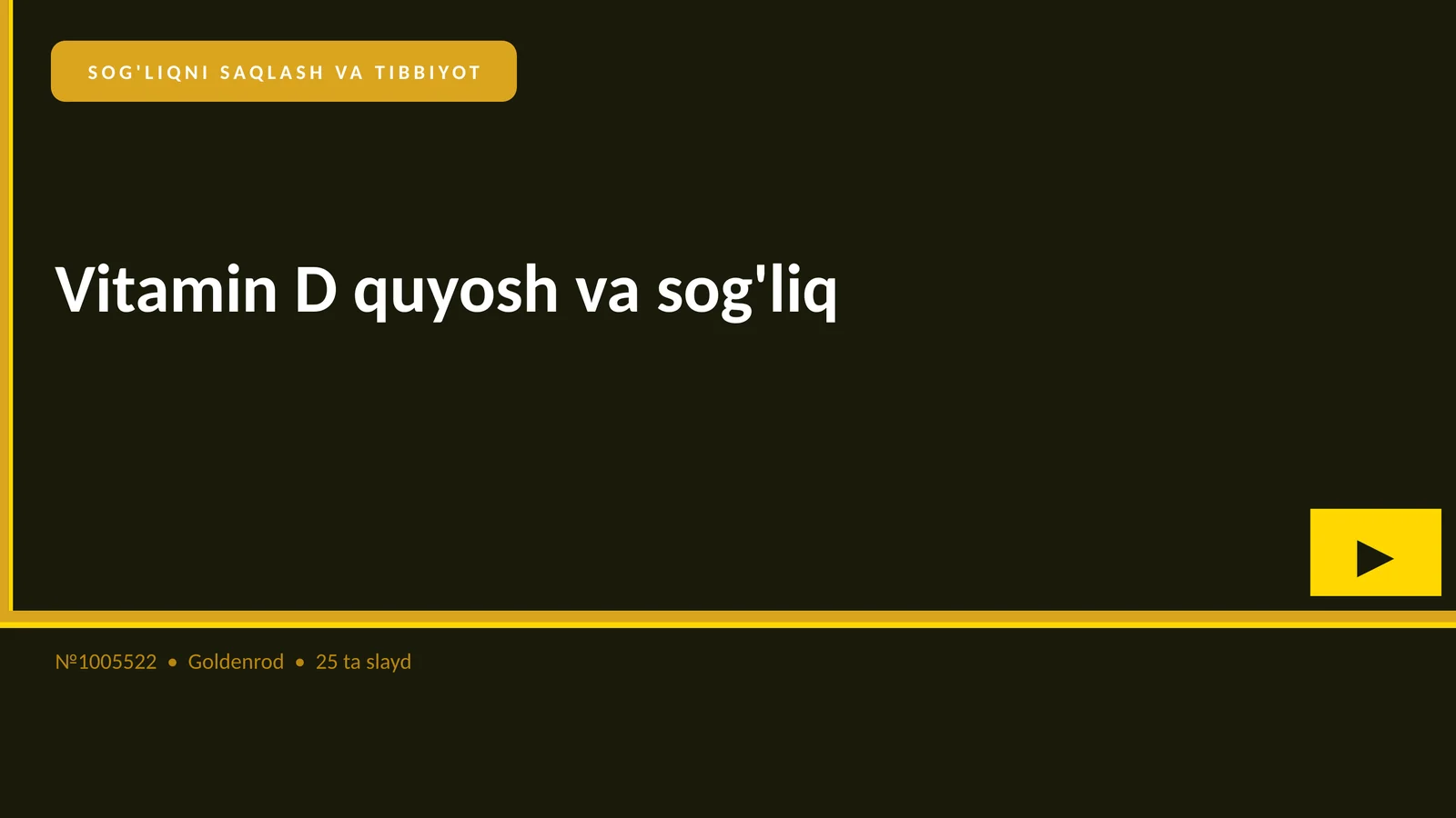 Vitamin D quyosh va sog'liq
