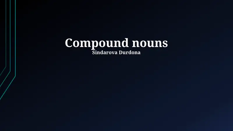Compound nouns