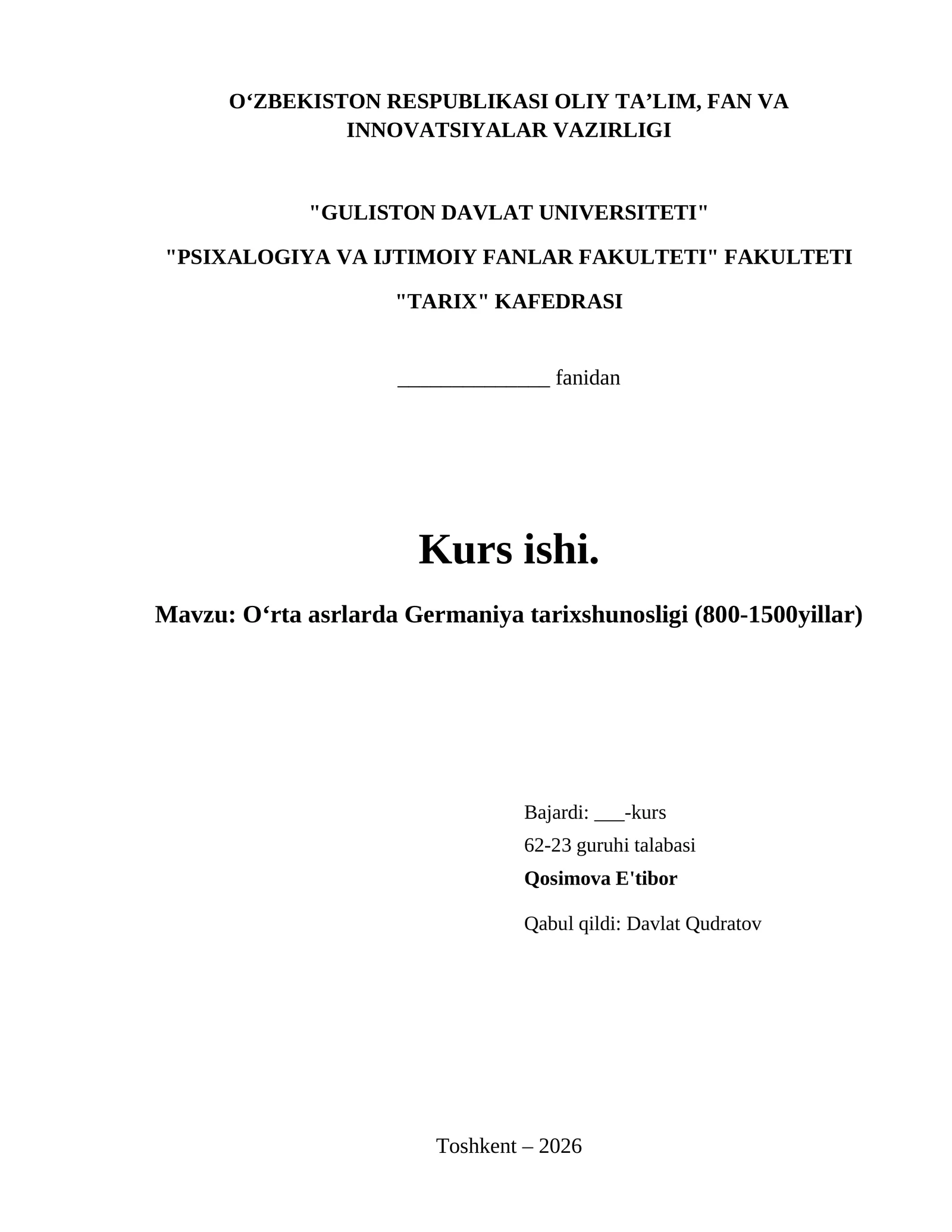 Oʻrta asrlarda Germaniya tarixshunosligi (800-1500yillar)
