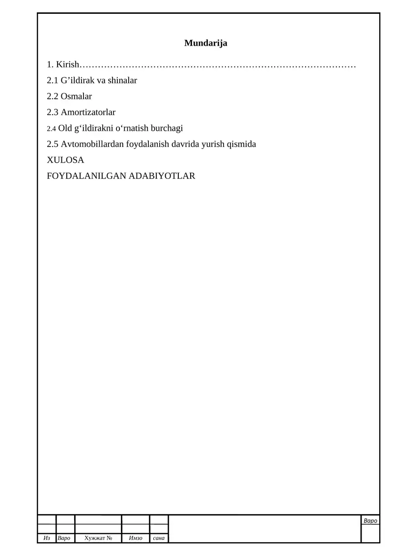"UzDAEWOO" avtomobillari