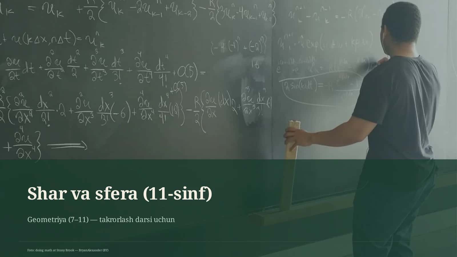 Shar va sfera (11-sinf)