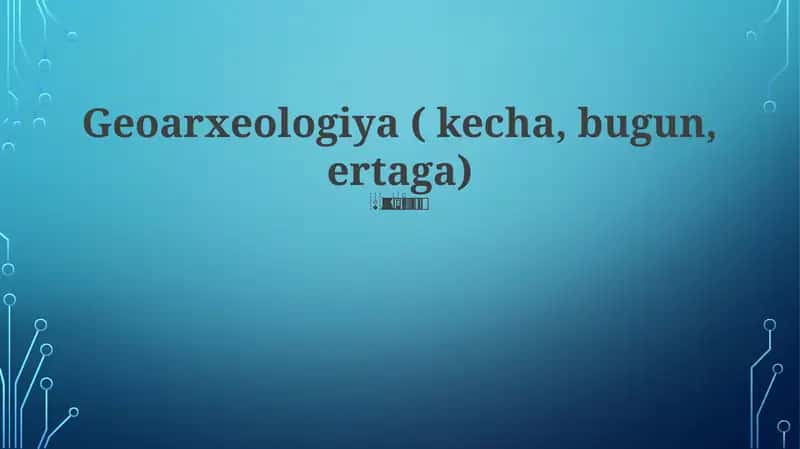 Geoarxeologiya
