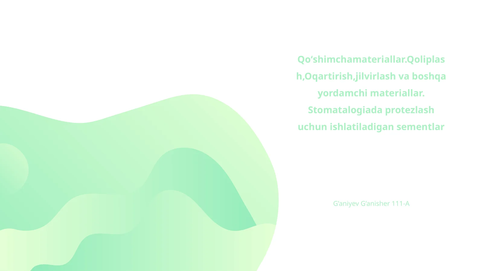 Qo'shimchamateriallar