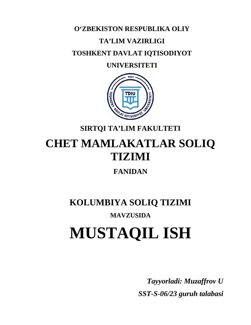 Kolumbiya soliq tizimi