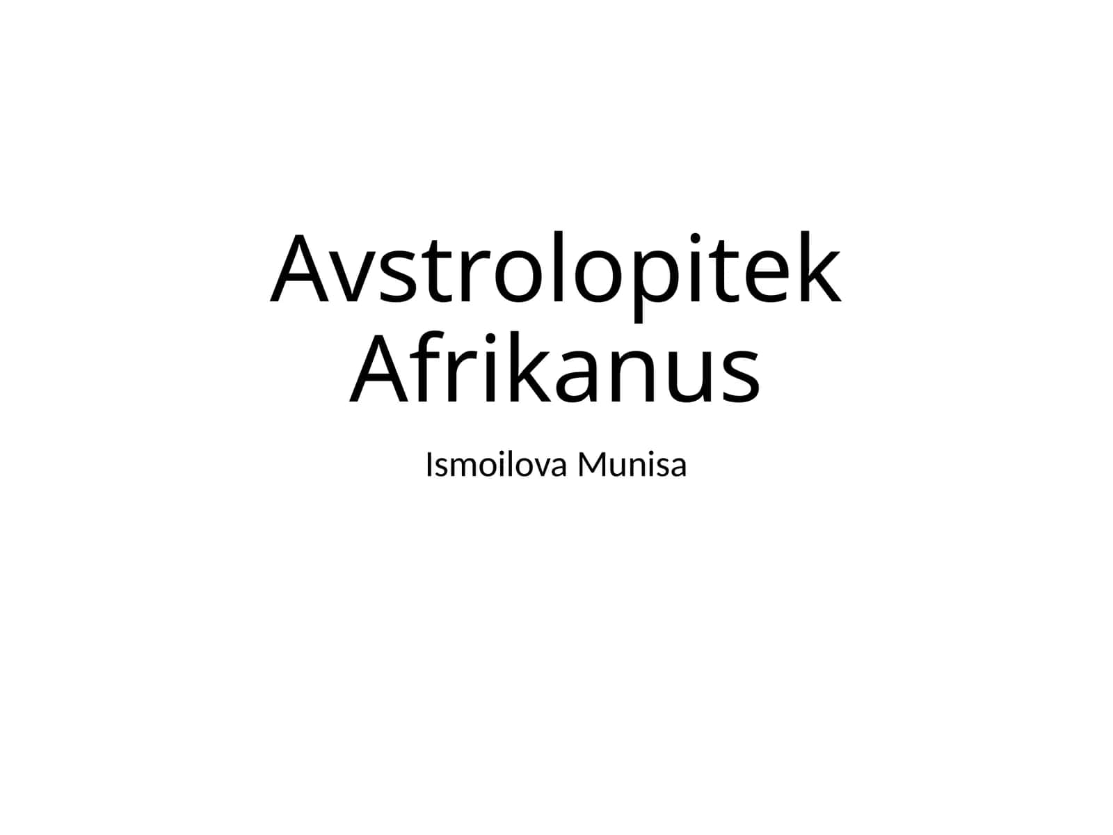 AvstrolopitekAfrikanus