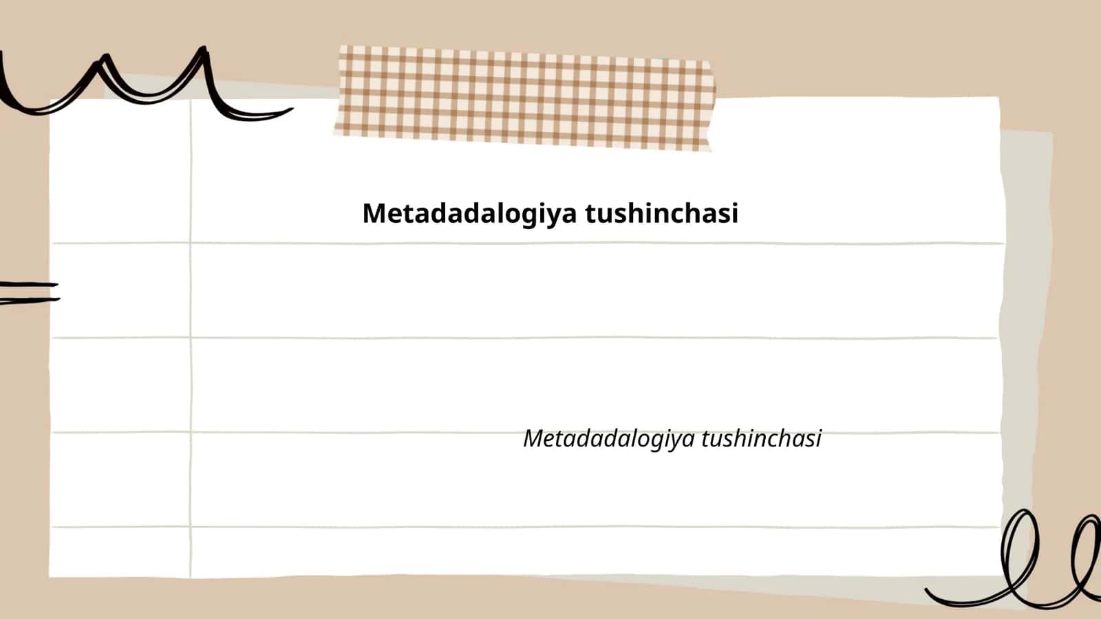 Metadadalogiya tushunchasi