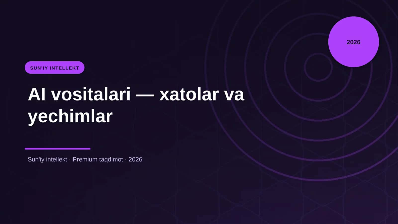 AI vositalari — xatolar va yechimlar