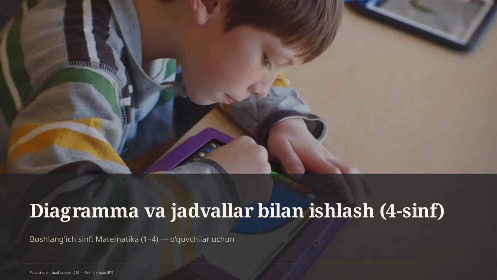 Diagramma va jadvallar bilan ishlash (4-sinf)