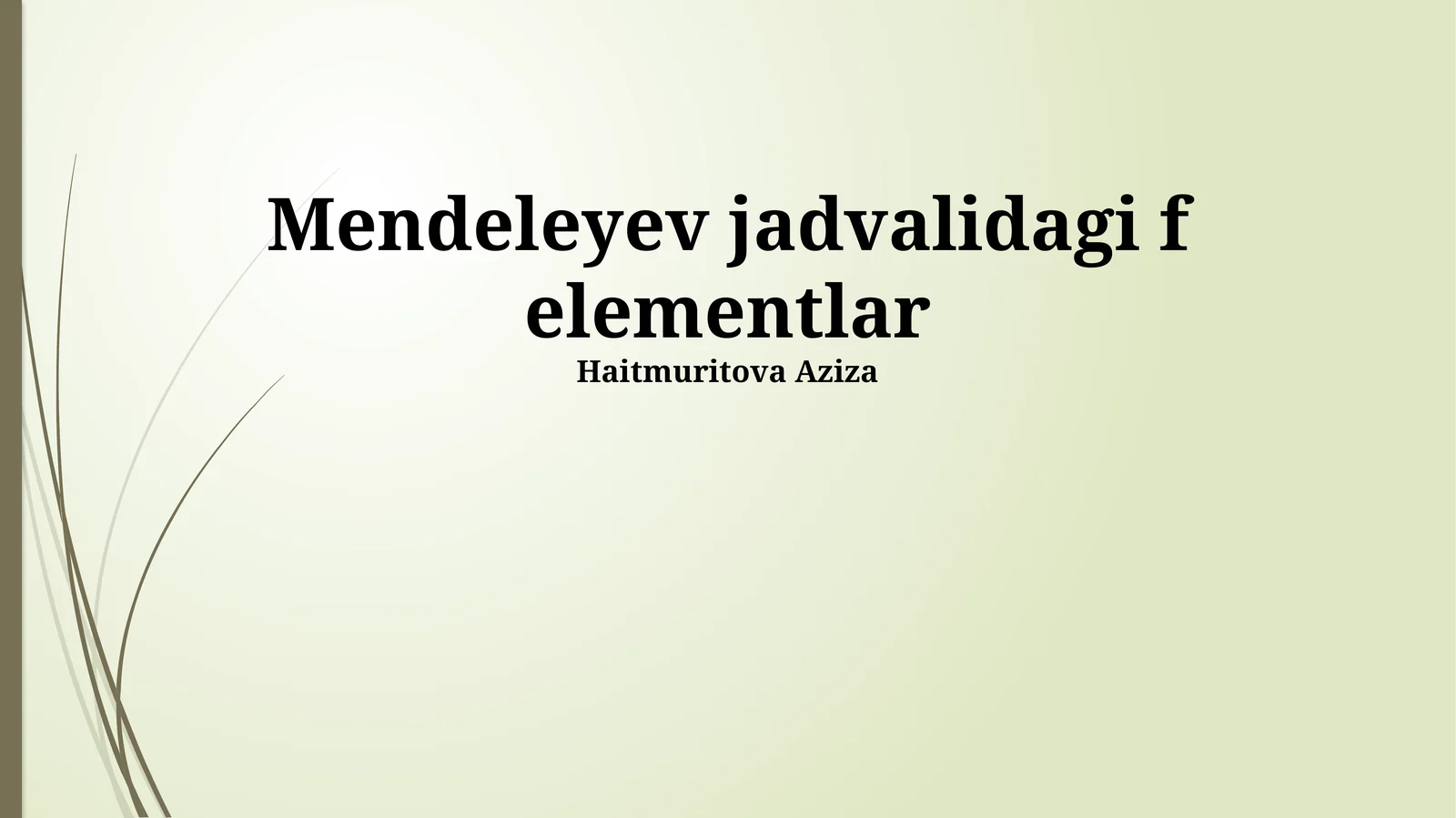 F-elementlar