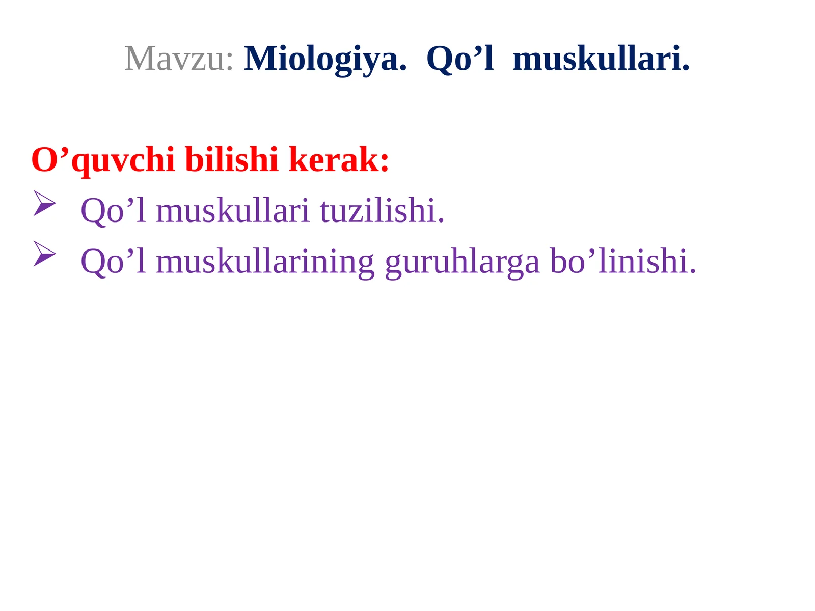 Qo’l muskullari