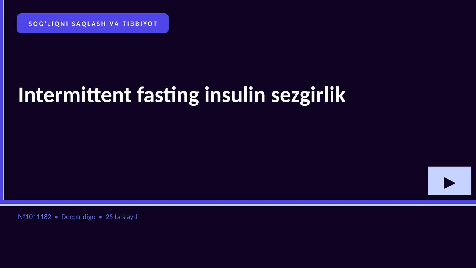 Intermittent fasting insulin sezgirlik