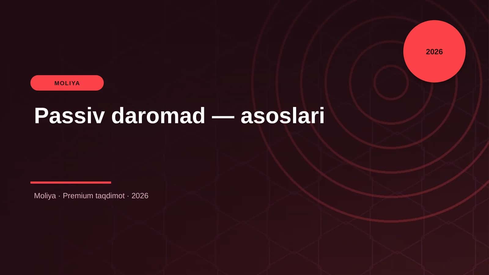 Passiv daromad — asoslari