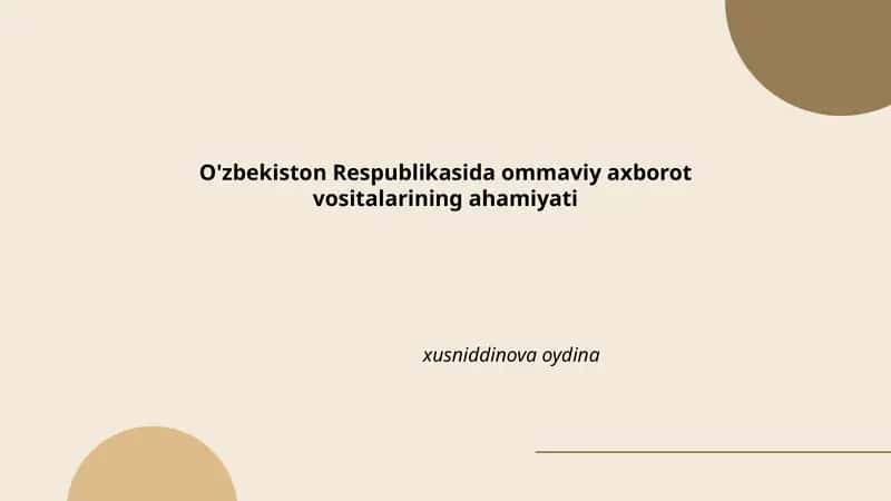 Ommaviy axborot vositalari