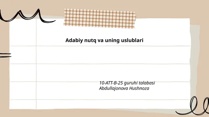 Adabiy nutq va uning uslublari