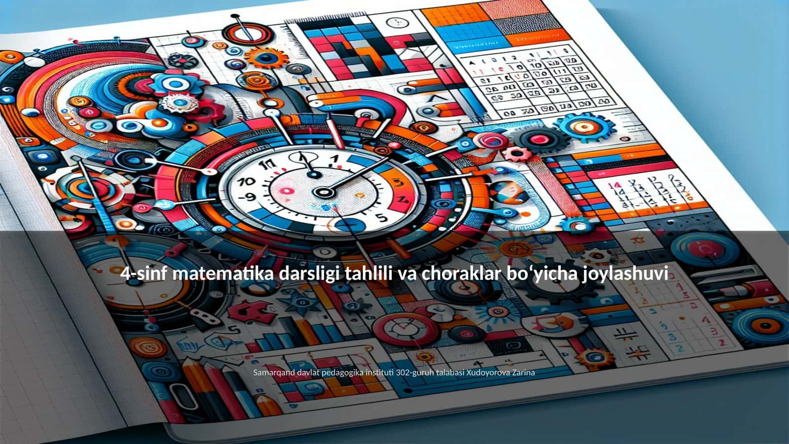 4-sinf matematika darsligi tahlili va choraklar boʻyicha joylashuvi