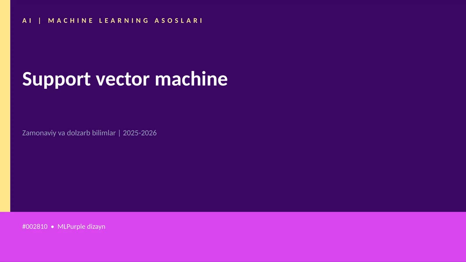 Support vector machine