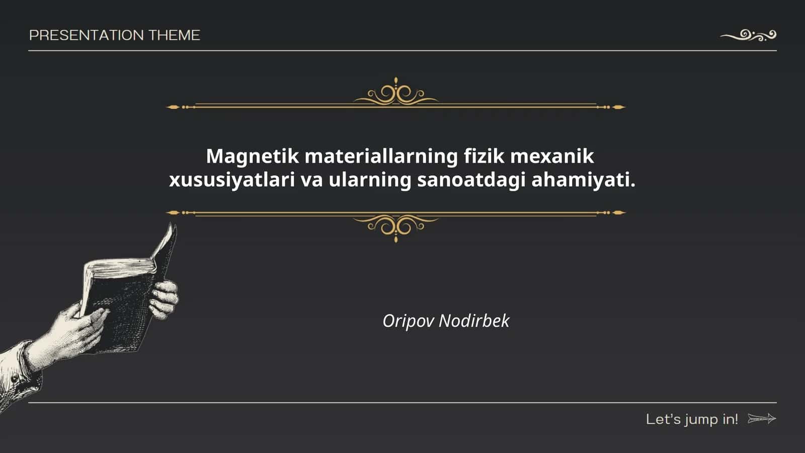 Magnetik materiallarning fizik mexanik xususiyatlari va ularning sanoatdagi ahamiyati