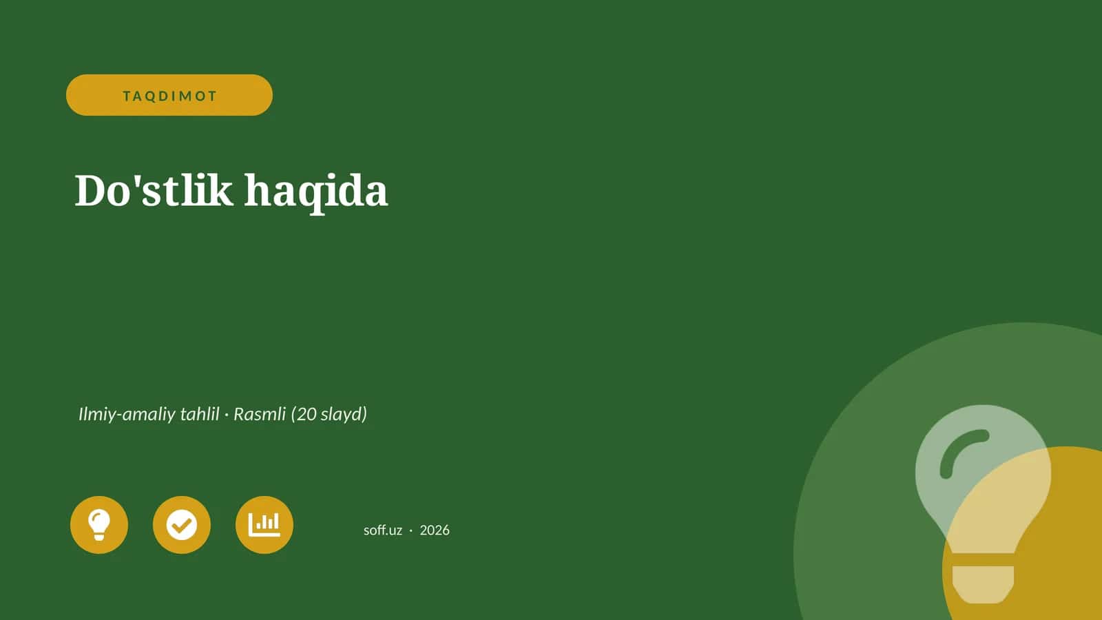 Do'stlik haqida