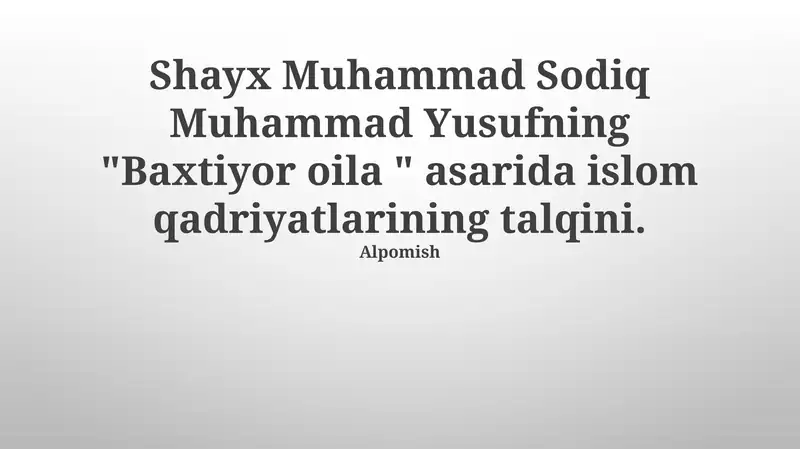 Baxtiyor oila