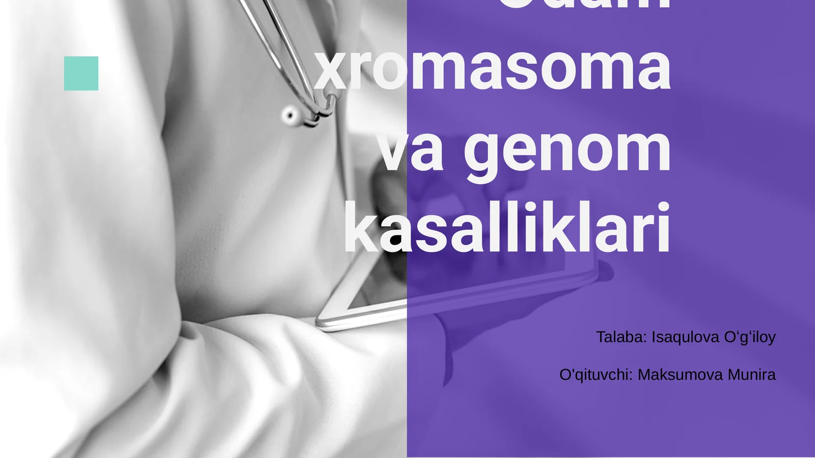 Odamlar xromosoma va genom kasalliklari