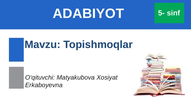 Topishmoqlar