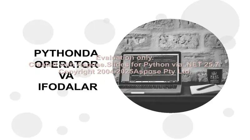 Pythonda operator va ifodalar