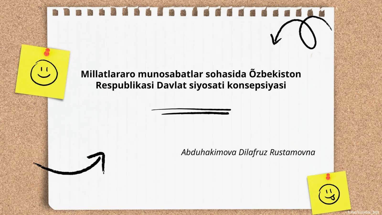 Millatlararo munosabatlar sohasida Õzbekiston Respublikasi Davlat siyosati konsepsiyasi
