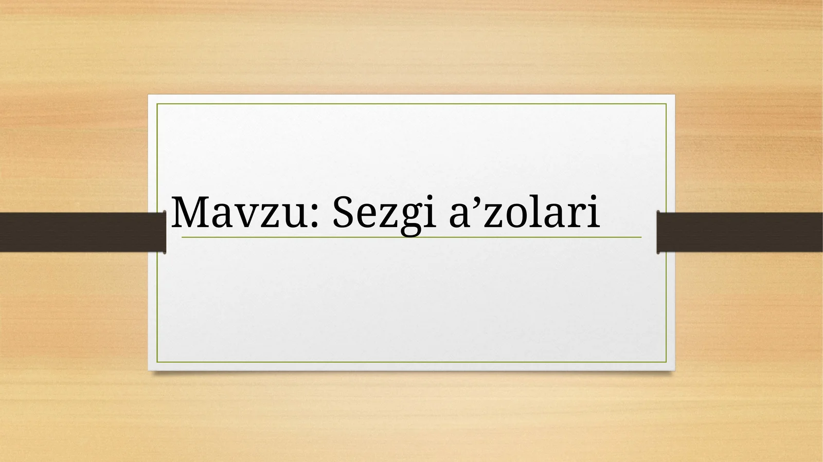 Sezgi a’zolari