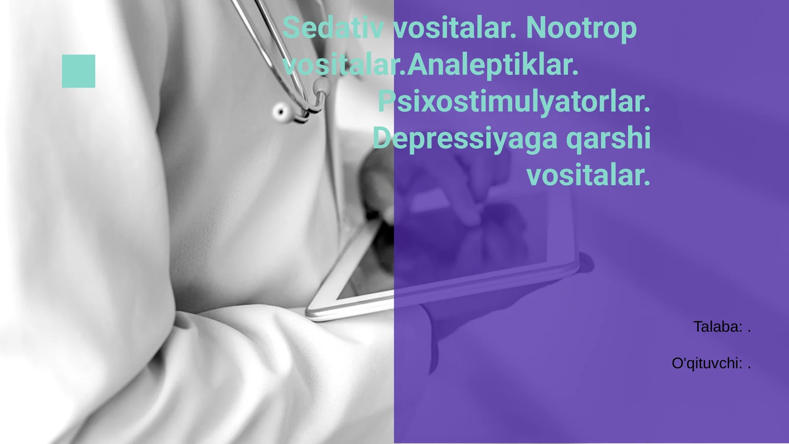 Sedativ vositalar