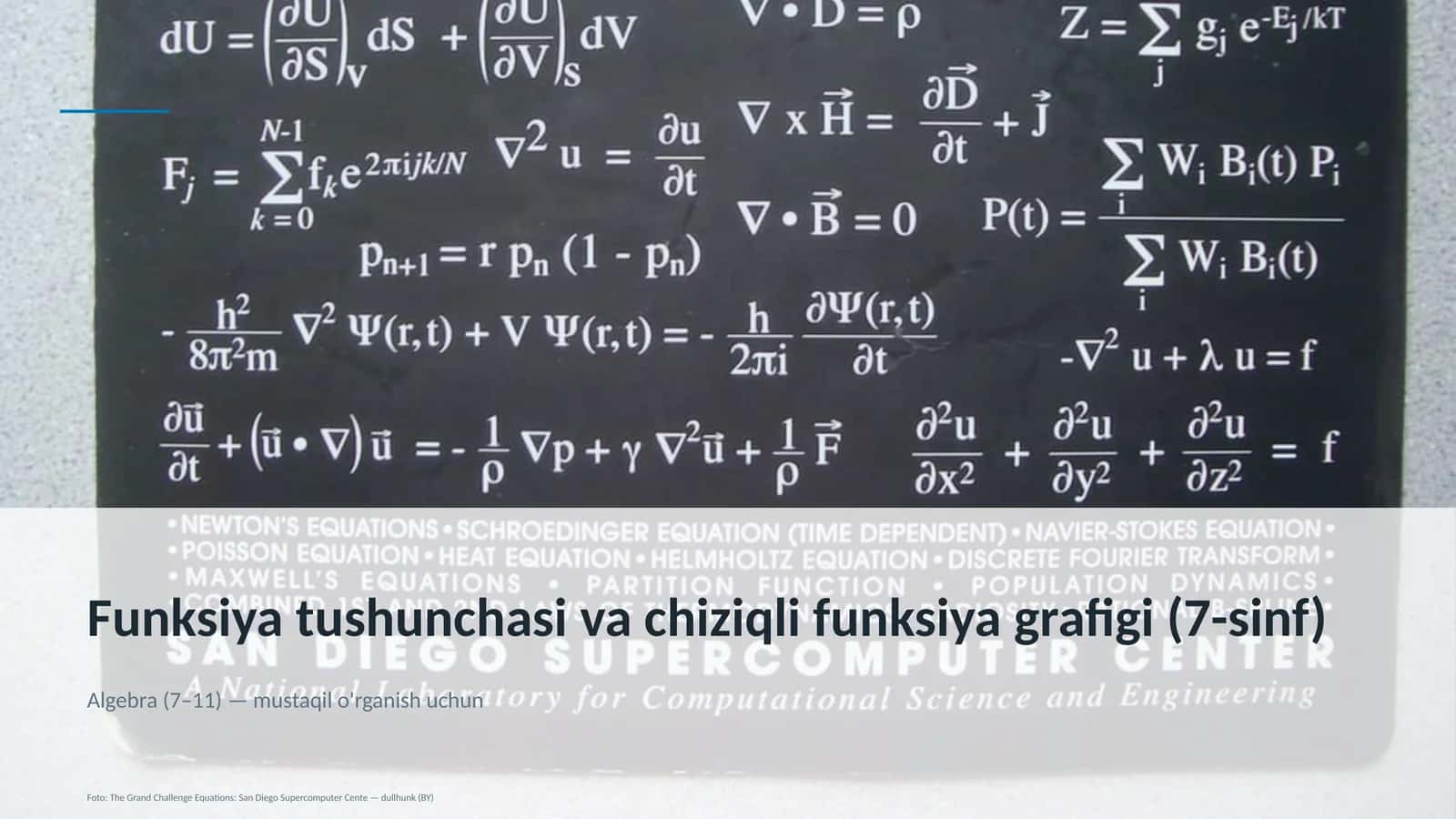 Algebra (7–11) — mustaqil o'rganish uchun