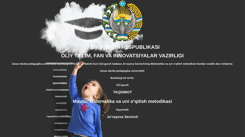 Matematika va uni oʻqitish metodikasi