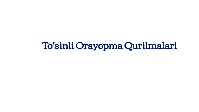 Toʻsinli Orayopma Qurilmalari