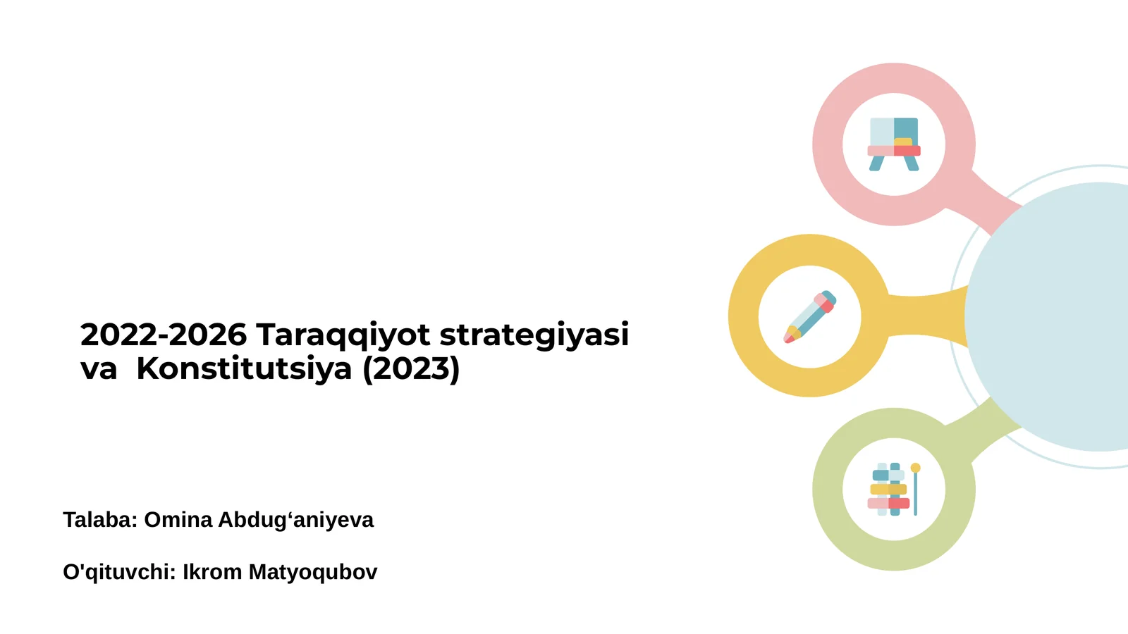 2022-2026 Taraqqiyot strategiyasi va Konstitutsiya (2023)
