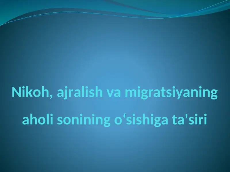 Aholi migratsiyasi va uning tasnifi