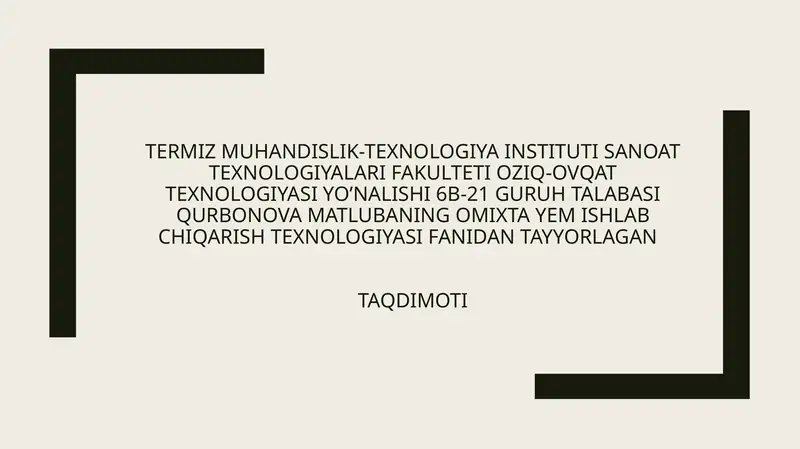 Sochiluvchan omuxta yem komponentlarini aralashtirish mashinalari.