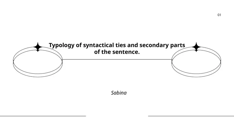 Types of Syntactical Ties in English