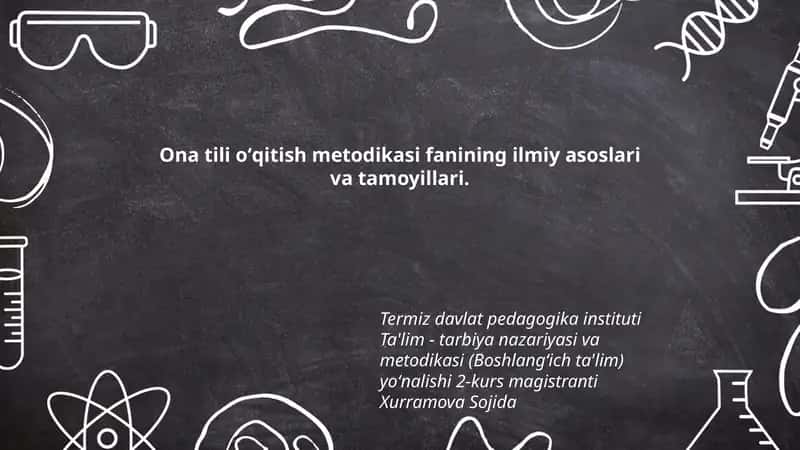 Ona tili oʻqitish metodikasi